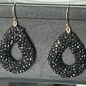 Elegant Black Beaded Earrings